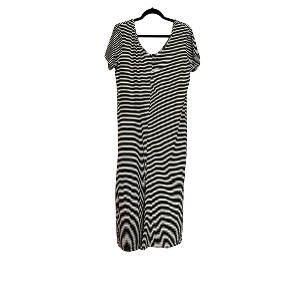 CEST LA VIE WOMEN'S SHORT SLEEVE STRIPED LONG T-SHIRT DRESS SIZE 1X